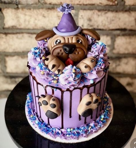 Puppy 1st Birthday Cake, Dog Cake Ideas For Birthday, Dog Cake For Kids Birthday, Dog Birthday Cake For Kids, Puppy Birthday Cake For Kids, Dog Cakes For Kids, Puppy Cakes For Kids, Frenchie Cake, Dog Birthday Cake Easy