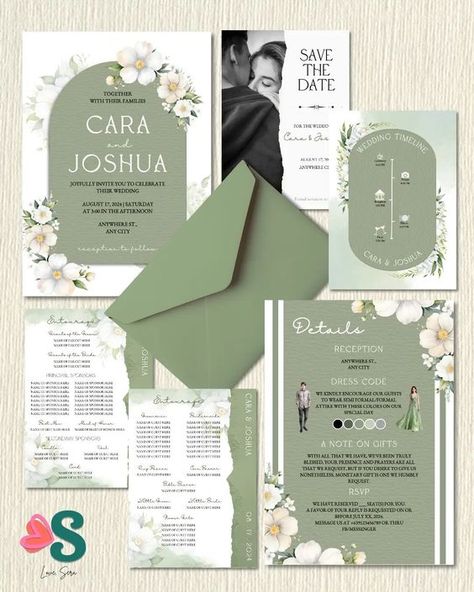 Enchanting Sage Green Wedding Invitation Template - Elevate Your Special Day with Subtle Sophistication. Personalize Yours Now! #weddings #wedding2025 #wedding2024 #weddingtheme #weddingideas #weddinginvitationdesign #weddinginvite #weddingph #weddinginvitation #invitation #invitationdesign #invitationtemplate #template #weddingideas #weddinginspiration #weddinginspo #sagegreen #sagegreenwedding Green Wedding Invitation Template, Green Wedding Invitations, Sage Green Wedding, Wedding Timeline, Bullet Journal Inspo, Event Ideas, Wedding Invitation Design, Green Wedding, Your Special