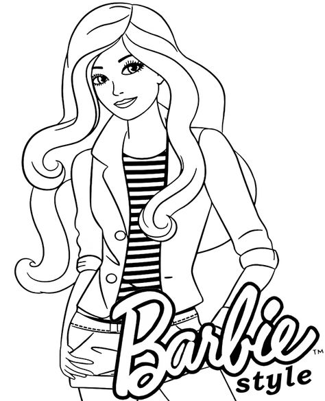 If you would like to print or download 50 more Barbie coloring pages, then click on the picture to visit our website! Barbie For Coloring, Barbie Colouring Sheet, Barbie Coloring Pages For Kids, Barbie Black And White, Barbie Colouring, Barbie Print, Colour Wallpaper, Modern Barbie, Happy Birthday Coloring Pages