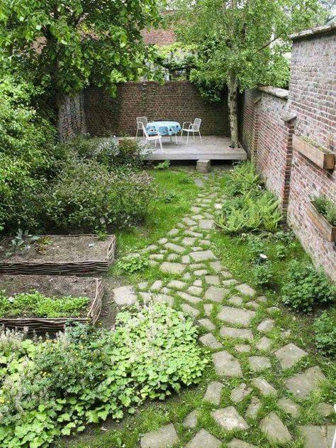 Just take a photo and share it with us! Narrow Garden, Landscape Flowers, Cottage Garden Design, Garden Walkway, Stone Path, Have Inspiration, Backyard Garden Design, Garden Pathway, Yard Design