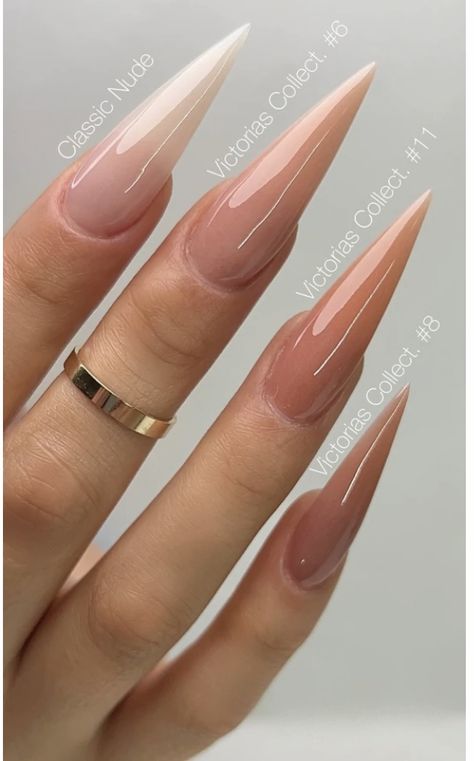 Beige Stiletto Nails, Nude Stilletos Nails, Long Nail Designs Stilettos, Nude Matte Nails Design, Stiletto Nude Nails, Steletoes Nails, Neutral Stiletto Nails, Ombré Stiletto Nails, Natural Stiletto Nails