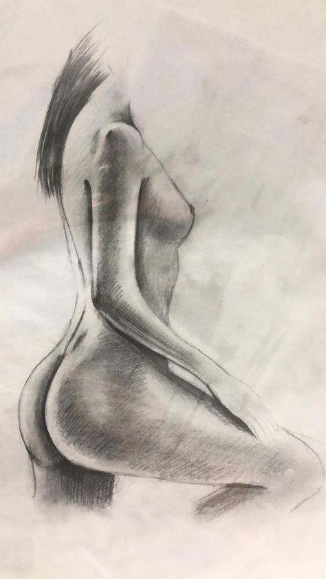 #nudepaiting Make Figure Drawing, Human Body Drawing Sketches, Figure Painting Woman Fine Art, Inappropriate Drawing, Posing Sketch, Drawings Ideas Creative, Dirty Sketching, Abstract Bodies, Sketching Ideas Easy