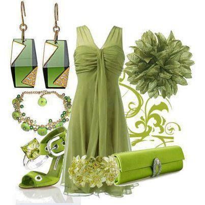 dress Bright Colored Outfits, Enchanting Dress, Peridot Color, Dress Gallery, Causal Outfits, Event Outfit, Color Dress, Lovely Clothes, Cute Summer Outfits