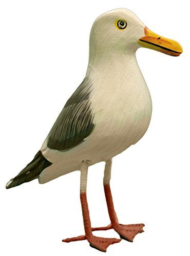 Nautical Decoration Hand Made Wooden Seagull Figurine 65 Inches Tall -- You can find out more details at the link of the image. Seagull Sculpture Clay, Wooden Seagull, Nautical Theme Decor, Bubble Glass, Hand Painted Wood, Nautical Theme, White Wood, Real Gold, Collectible Figurines