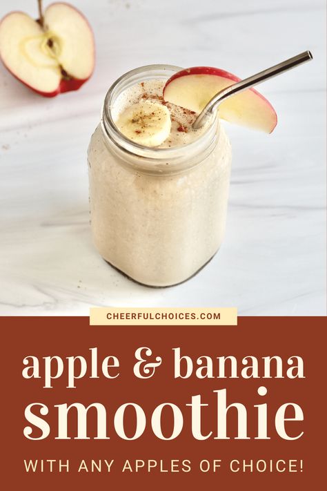 Apple Banana Smoothie, Apple And Banana, Romantic Drinks, High Protein Smoothie Recipes, Apple Smoothie Recipes, Toddler Smoothies, Banana Apple Smoothie, Fruit Smoothie Recipes Healthy, High Protein Smoothies