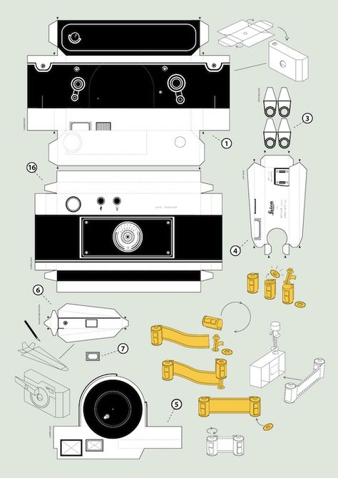 leica-paper-camera-template Camera Template Printable, Paper Camera Template Free Printable, Papercraft Printable Miniature, Camera Paper Craft, Camera Template, Paper Camera, 3d Camera, Diy Camera, Pinhole Camera