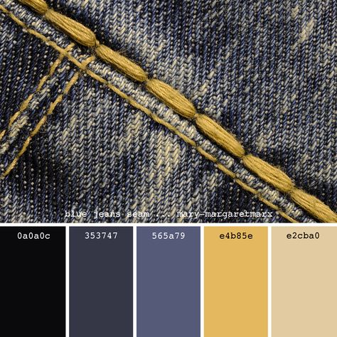 Jeans Color Palette, Colour Guide, Denim Colour, Color Coordination, Konmari Method, Nature Color Palette, Wall Paint Colors, Design Seeds, Color Palette Design