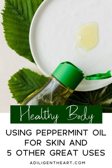 Peppermint Oil For Skin, Peppermint Oil Uses, Peppermint Oil Benefits, Oil For Skin, Spearmint Essential Oil, Acne Oil, Skincare Inspiration, Essential Oils For Skin, Peppermint Tea