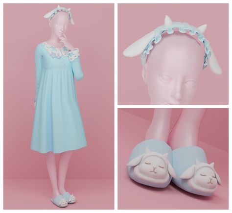 Sims 4 Sleepwear That you need - Gamingwithprincess Sims 4 Cc Sadlydulcet, Sims Cc Kawaii Clothes, Sims 4 Cc Kawaii Accessories, Pastel Sims 4 Cc Clothing, Sims 4 Bunny Cc, Sims 4 Headband, Sanrio Sims 4 Cc, Los Sims 4 Mods, Kawaii Clothes Goth