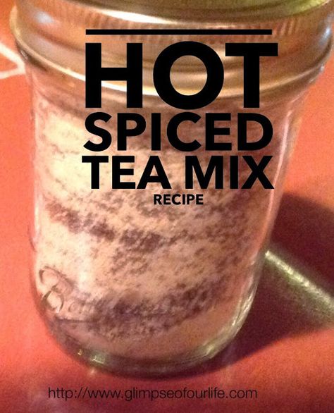 Spiced Tea Mix Recipe, Hot Spiced Tea Recipe, Russian Tea Mix Recipe, Friendship Tea Recipe, Spice Tea Mix, Spiced Tea Recipe, Hot Tea Recipes, Healthy Beverages, Spiced Tea