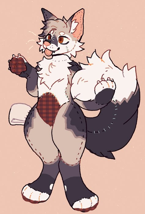 Cat Fursona Reference, Fursuit Ideas Drawing, Plush Fursona, Polar Bear Fursona, Fursonas Ideas, Goth Fursona, Zombie Fursona, Fursona Base F2u, Manokit Art