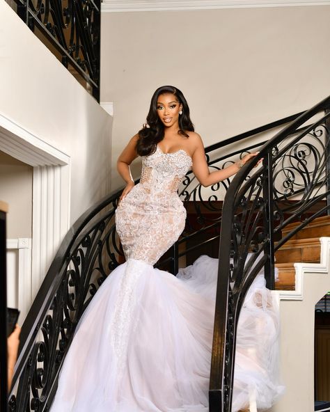 Nana Serwaa Werner (@nserwaa_) • Instagram photos and videos Bride Second Dress, Sweetheart Neck Wedding Dress, Wonderland Wedding Decorations, Wedding Dress Minimalist, Wedding Dress Luxury, Best Evening Dresses, Extravagant Wedding Dresses, Flare Wedding Dress, Second Dress