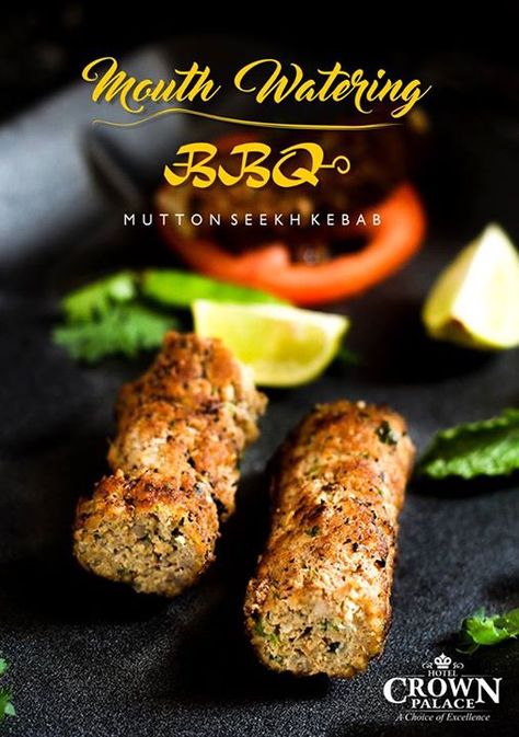 Luscious bites of unmatched delight!  Our Mutton Seekh Kebab is an absolute  treat to satiate your hunger. Hotel Crown Palace - facebook.com/rlwonderland Mutton Seekh Kabab, Seekh Kabab Recipe, Seekh Kebab Recipes, Bangla Recipe, Seekh Kebab, Seekh Kabab, Spaghetti With Ground Beef, Pakistani Dishes, Fruit Kebabs