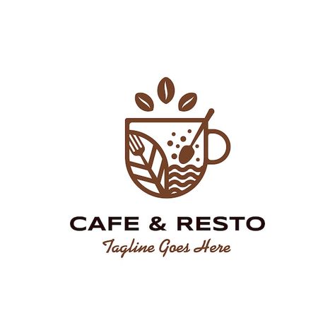 Cafe And Restaurant Logo, Logo Design Cafe, Cafe Logos, Cafe And Restaurant, Cafe Logo Design, Logo Branding Design, Cafe Branding, Coffee Shop Logo, Restaurant Logo