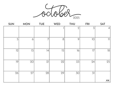 Choose from 107 October 2025 calendars to plan out and fully enjoy everything fall has to offer including Halloween! Print from home! 100% FREE! October Calendar Printable, Bullet Journal Topics, Everything Fall, Journal Topics, October Calendar, 2025 Calendar, Calendar Printable, Calendar Printables, Board Ideas