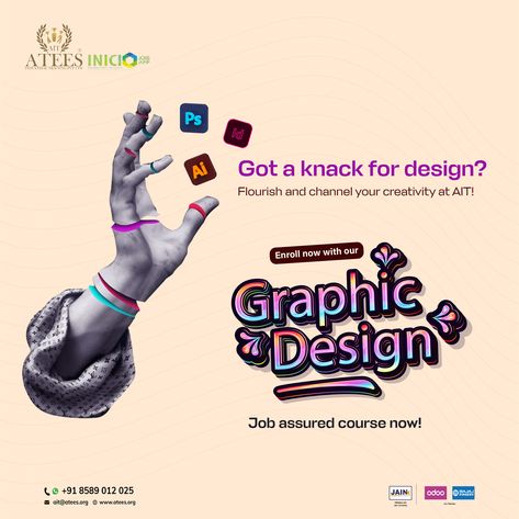 Graphic Design Course Graphic Design Course Ads, Courses Social Media Design, Graphic Design Course Poster, Course Poster Design, Media Design Graphics, Youtube Poster, Biohazard Symbol, Fashion Designing Course, Graphic Design Jobs