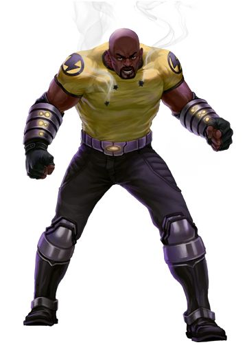 Luke Cage Costume, Power Man Marvel, Marvel Avengers Alliance, Luke Cage Marvel, Superhuman Strength, Black Superheroes, Avengers Alliance, Marvel Knights, Avengers Characters