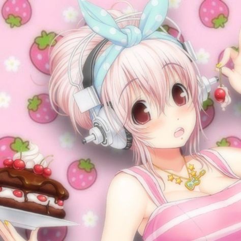 Bakery Anime, Strawberry Cute, Super Sonico, Moe Anime, Kawaii Core, Goth Art, Kawaii Aesthetic, Anime Wall Art, Phone Themes