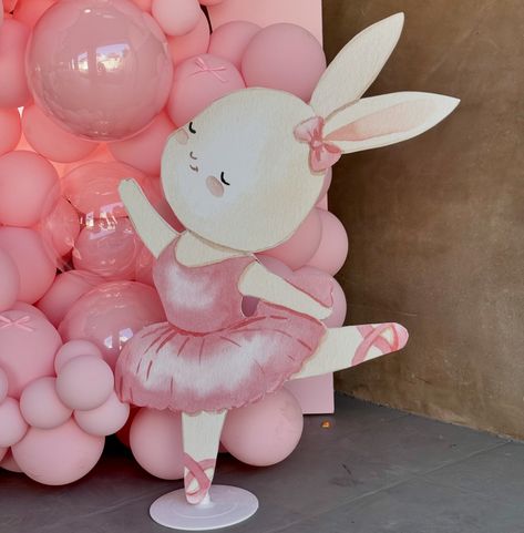 It’s showtime! This pink bunny ballerina balloon design is the perfect centerpiece for your little star’s birthday celebration. . #bunnyballerina #pinkballoons #ballerinaballoons #birthdayparty #balloondecor #partydecor #ballerinalife #birthdaygirl #partyideas #danceparty Ballerina Bunny Birthday Party, Bunny Ballerina, Bunny Birthday Party, Bunny Party, Bunny Birthday, Pink Bunny, Balloon Design, Pink Balloons, 7th Birthday