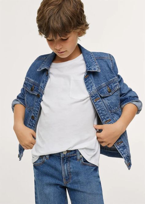 Discover great products at the best prices at Dealmoon. Pockets denim jacket - Boys | MANGO OUTLET USA. Price:$13.99 Stylish Kids Boys, Teen Boy Outfits, Mango Outlet, Boys Denim, Love Jeans, Mango Kids, Boys Coat, Fashion Joggers, Denim Cotton