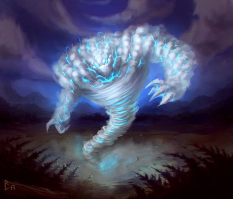 Air Elemental by ArtDeepMind on DeviantArt Cloud Elemental, Genie Warlock, Wind Elemental, Majestic Scenery, Air Elemental, Motogp Rossi, Creature Fantasy, Dragon Rpg, Creature Artwork