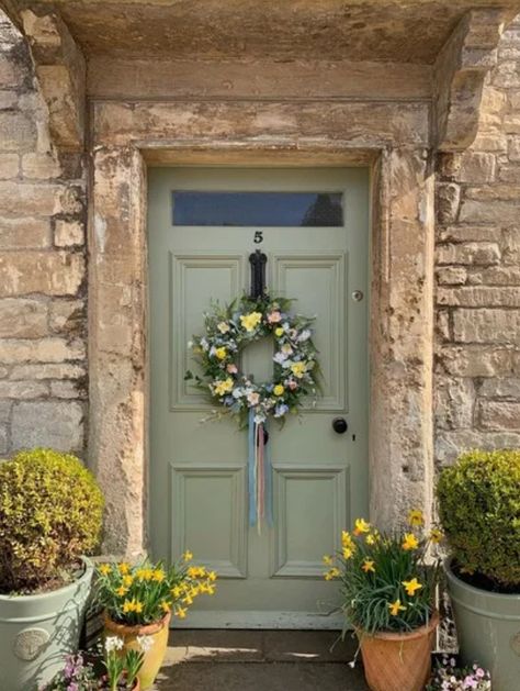 Green front door colors