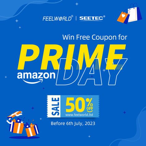 Amazon Prime Day is coming soon! Are you ready to order your dream setup? Tell us the model you want to buy and why you choose it in the comments, we will randomly select 6 people to give them a 50% off discount for their favorite FEELWORLD product in www.feelworld.ltd. How to enter: https://www.instagram.com/p/CuI2C5jLNiM/ Amazon Prime Day is coming on 11th - 12th, July, 2023 with crazy discount, stay stuned! #feelworld #feelworldmonitor #camerasetup #cameragear #fieldmonitor #cameramonitor Dream Setup, 12th July, Amazon Prime Day, Free Coupons, Prime Day, Are You Ready?, Amazon Prime, You Choose, Your Dream