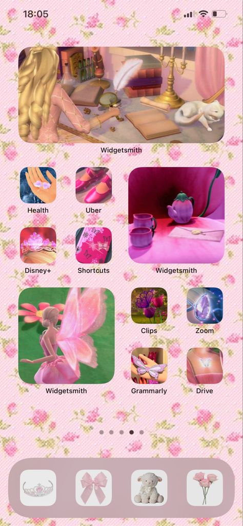 Barbie Home Screen Ideas, Barbie Phone Layout, Barbie Homescreen Ideas, Barbie Core Aesthetic Wallpaper, Barbie Widget Aesthetic, Barbie Phone Theme, Barbie Homescreen Layout, Barbie Phone Wallpapers, Barbie Wallpaper Princesses