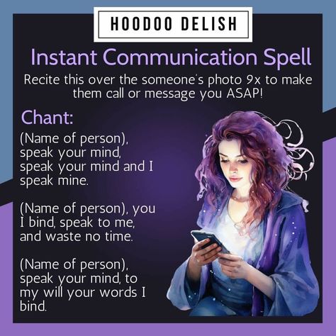 Communication Spell, Hoodoo Delish, Spell Chants, Spell Ingredients, Witchcraft Love Spells, Wicca Recipes, Hoodoo Magic, Hoodoo Spells, Money Spells That Work