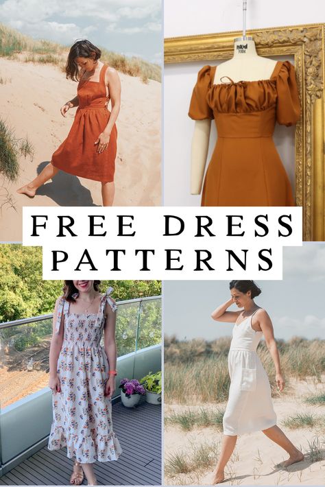 Free Dress Sewing Patterns, Dress Sewing Patterns For Women, Summer Dress Sewing Patterns, Robe Diy, Dress Sewing Patterns Free, Sewing Patterns Free Women, Simple Summer Dresses, Free Dress, Summer Dress Patterns