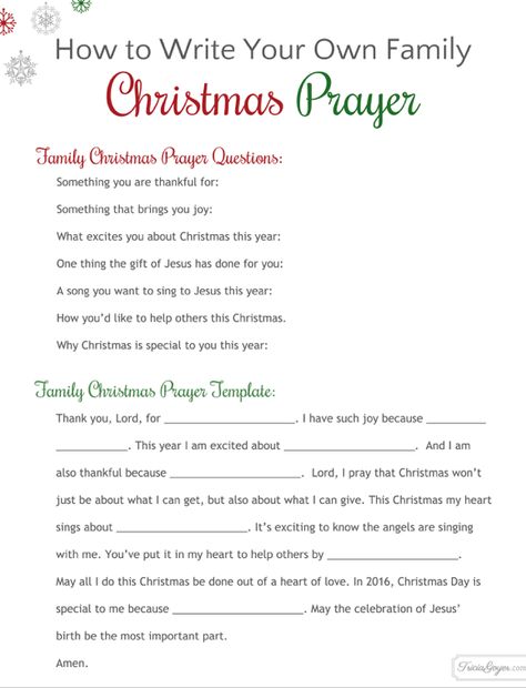 family-christmas-prayer Christmas Prayer Family, Merry Christmas Prayer, Christmas Prayer For Family, Prayer For Children, Decor Cookies, Free Family Printables, Christmas Poem, Christian Poems, Prayer For Church