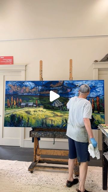 Gordon Harrison on Instagram: "This magical view heading into Baie St Paul is captured on a 40hx84w canvas. I work entirely in oils. For me this medium is the best as it allows me to place the colour on the canvas leave it and move on. I do not fuss or rethink my brushwork as I can visualize my painting at completion in my minds eye. A technique that requires some training but is so effective and definitely works for me. #visualize #training #coaching #allaprima #dream #palette #mindseye #see #lesson #teach #brushwork #awardeinningartist" Gordon Harrison Landscapes, Minds Eye, Mind's Eye, St Paul, Move On, Coaching, Acrylic Painting, Train, Good Things