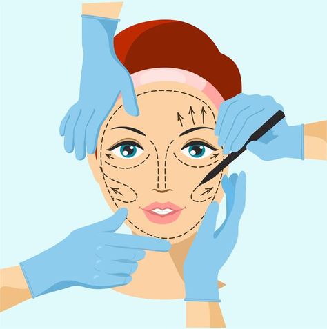 Plastic Surgery Drawing, October Magic, Face Surgery, Plastic Surgeon, Cosmetic Surgery, Plastic Surgery, Face Drawing, Digital Media, Woman Face