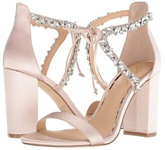 Size 12 Wedges For Wedding | Shop the world’s largest collection of fashion | ShopStyle Quince Heels, Quinceanera Shoes, Pink Quince, Jewel Badgley Mischka, Strappy Block Heels, Badgley Mischka Shoes, Mid Heel Sandals, Evening Sandals, Wrap Heels