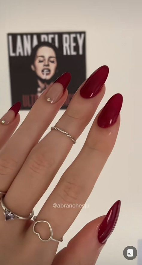 Nails For Red Dress, Cherry Wine Nails, Red Summer Nails, Outfit Wishlist, Wine Nails, Formal Nails, Cherry Wine, Casual Nails, Red Nail