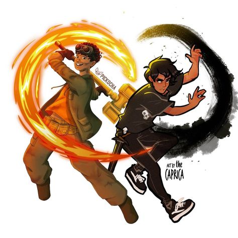 Lisa Anime, Leo And Nico, Apollo Percy Jackson, Pjo Art, Percy Jackson Drawings, Jason Grace, Percy Jackson Fan Art, Percy Jackson Characters, Leo Valdez