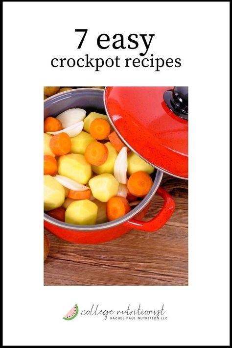 A crockpot is an incredible tool that allows you to have delicious hot meals all winter, without having to spend all day in the kitchen. Ideal for a busy college student! Often I’ll put on a meal before I leave home for the day and then when I come home there’s a slow cooker beef stew or a pot roast waiting for me. This is when slow cooking it absolutely perfect! Favorite Crockpot Recipes, Dr Rachel Paul, Rachel Paul, Crockpot Chicken Thighs, College Nutritionist, Homemade Comfort Food, Crockpot Pork Chops, Slow Cooker Beef Stew, Balsamic Beef