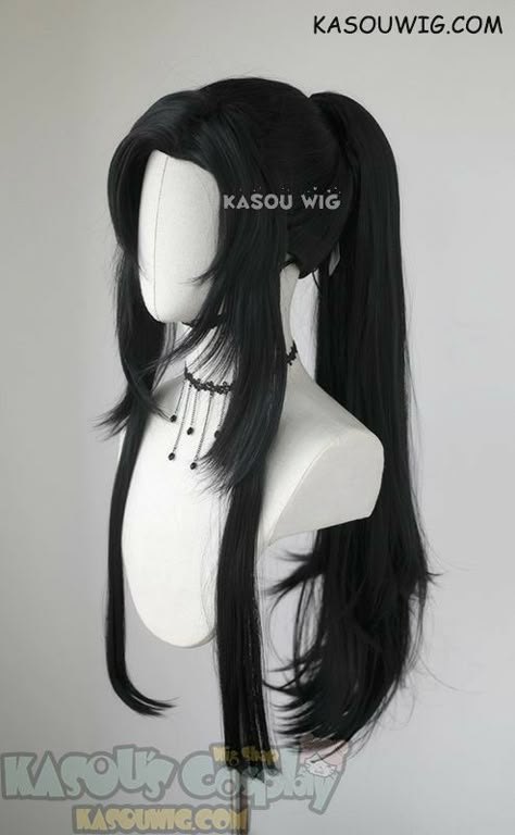 Long Black Ponytail, Grandmaster Of Demonic Cultivation, Black Ponytail, Kawaii Wigs, Anime Wigs, Cosplay Hair, Mo Dao Zu Shi, Kawaii Hairstyles, Demonic Cultivation