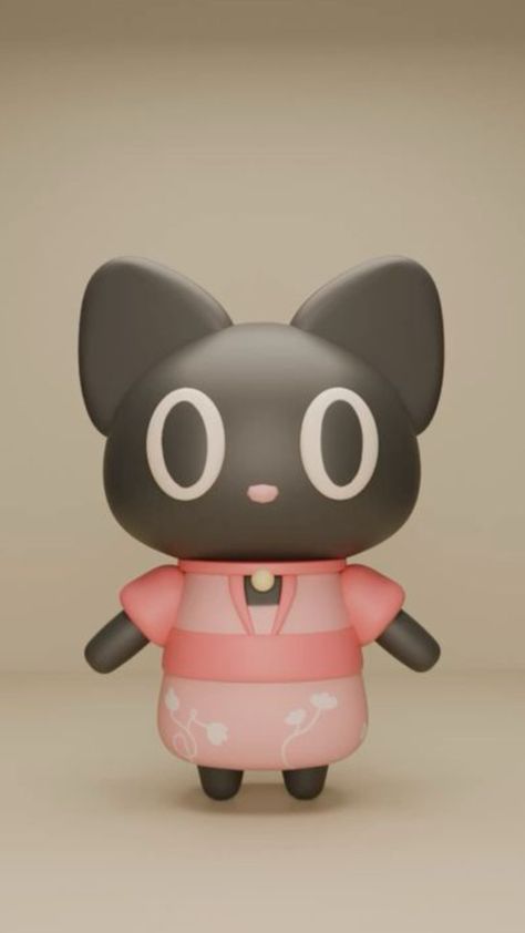 3D Japanese cat made in Blender Cat Character Design, Japanese Cat, Cat Character, Character Design, Animals, Design