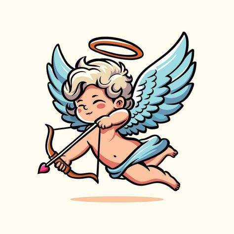 Vector illustration cute cupid for valentines day love heart 2 Cupid Drawing, Illustration Cute, Valentines Day Love, Valentine Day Love, Vector Photo, Art Sketchbook, Drawing Sketches, Premium Vector, Graphic Resources