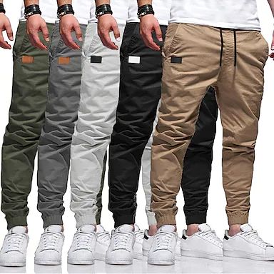 Herren Cargohose Cargohosen Hose Hosen Freizeithose Kordelzug Elastische Taille Buchstabe Atmungsaktiv Leicht In voller Länge Casual Täglich Baumwolle Modisch Hose Schwarz Blau Mikro-elastisch 2023 - € 21.99 Outfits Con Jogger Hombre, Men Pants Style, Cheap Cargo Pants, Jogger Outfit, Sports Fashion Men, Elastic Waistband Pants, Men Pants, Mens Cargo, Four Season