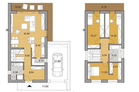 70 Sqm House Design 2 Storey, 120 Sqm House Design 2 Storey, Site Plan Drawing, Double Storey House, Two Storey House, Construction Cost, Garage House, Flat Roof, Family House