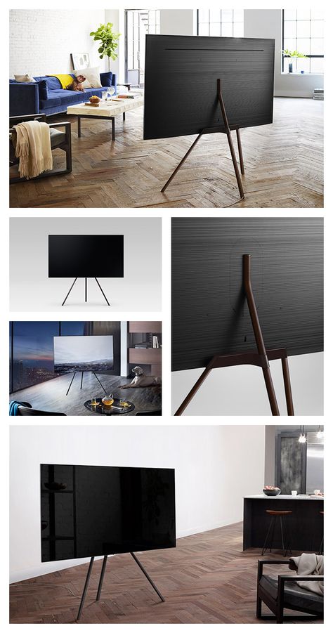 Easel Tv Stand, Tv Floor Stand, Living Tv, Diy Tv Stand, Diy Tv, Samsung Tv, Living Room Tv Stand, Tv Accessories, Bathroom Design Luxury