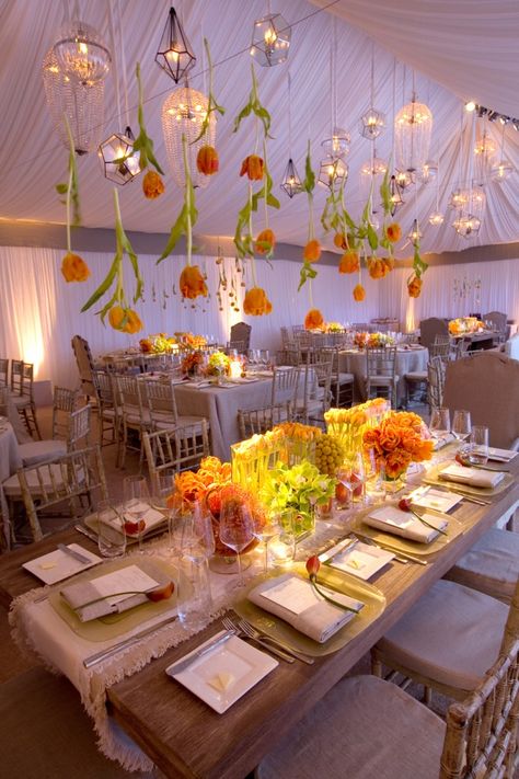 Hanging Wedding Decorations, Flowers Hanging, Wedding Tent, Space Wedding, Trendy Flowers, Hanging Flowers, Banquet Hall, Ceiling Decor, Event Ideas