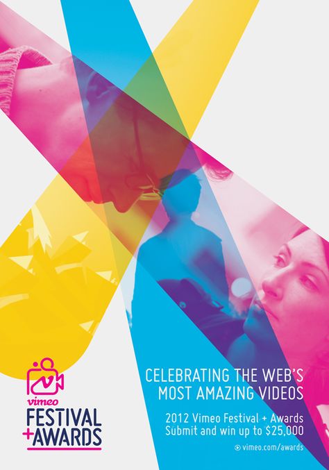 This poster has an interesting use of overprinting combined with limited colour use. The photos are contained within the perimeter of the coloured shapes and the colours are overprinted on the photo. There is a lot of negative space. Advertisement Layout, Digital Typography, Award Poster, Digital Creator, Poster Design Inspiration, Flyer Poster, Poster Layout, Festival Posters, Creative Posters