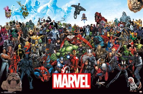 The most recent editon of Marvel's "Character Line-Up" via Bleeding Cool. All Marvel Characters, Poster Marvel, Deco Panel, Wheres Wally, Univers Marvel, Peter Quill, Comic Poster, Star Fox, Marvel Posters