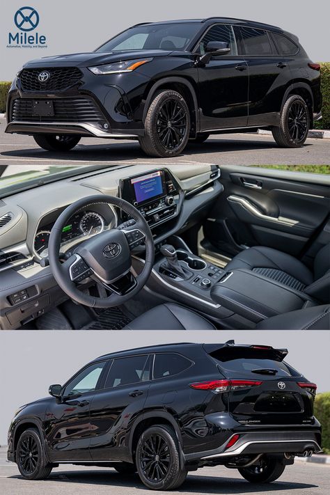 (LHD) TOYOTA HIGHLANDER XSE 2.4P AWD AT MY2023 – BLACK Toyota Suv Highlanders, Toyota Highlander 2023, Toyota Suv Models, Small Suv Cars, Suv Toyota, Highlander Toyota, Auto Toyota, Luxury Suv Cars, Toyota Highlander Xle