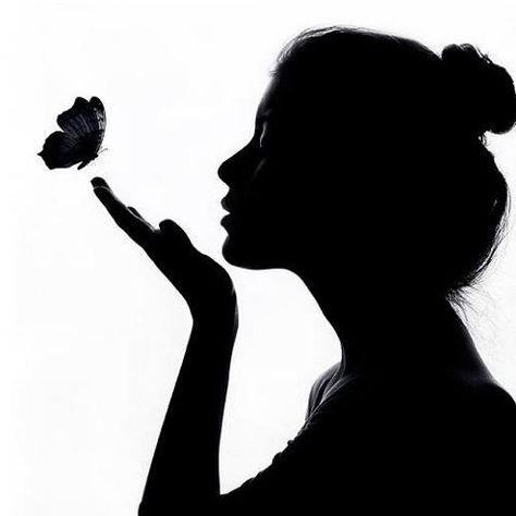 Shilloute Photography, Silhouette Arte, Silhouette Art, A Butterfly, White Photography, 그림 그리기, A Flower, Silhouette Cameo, Mumbai