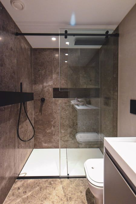 Creative Glass Studio | Sliding Shower doors Make Any Bathroom Harmonious Floor To Ceiling Sliding Shower Door, Shower Sliding Door Ideas, Bathroom Sliding Door Ideas, Bathroom Sliding Glass Door, Glass Bathroom Door, Sliding Bathroom Doors, Sliding Shower Doors, Glass Door Bathroom, Bathroom Glass Door