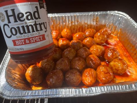 Easy Smoked Frozen Meatballs {Johnsonville Homestyle} Smoked Frozen Meatballs, Smoked Meatball Recipes, Smoked Meatballs, Frozen Meatball Recipes, Sausage Meatballs, Bbq Meatballs, Appetizer Meatballs, Easy To Make Appetizers, Smokey Bear